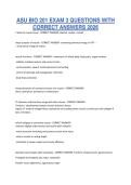 ASU BIO 201 EXAM 3 QUESTIONS WITH CORRECT ANSWERS 2026
