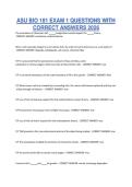 ASU BIO 181 EXAM 1 QUESTIONS WITH CORRECT ANSWERS 2026&period;