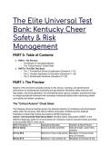 2026&sol;2027 The Elite Universal Test Bank&colon; Kentucky Cheer Safety&comma; NFHS Rules & Risk Management &lpar;S-Tier Guide&rpar;