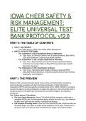 2026&sol;2027 IOWA CHEER SAFETY & RISK MANAGEMENT&colon; Elite Universal Test Bank Protocol v12&period;0 &lpar;NFHS&comma; ICCA&comma; IHSAA&rpar;