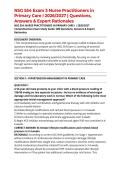 NSG 554 Exam 3 Nurse Practitioners in Primary Care I 2026&sol;2027 &vert; 200 Questions&comma; Answers & Expert Rationales