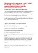Florida State Fire Instructor 3 Exam 2026 &vert; Verified Questions & Answers &vert; Comprehensive Study Guide &vert; A&plus;