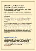 COG170 &ndash; Cogito Fundamentals  &NewLine;Comprehensive Final Examination  &NewLine;100 Most-Tested Questions in Cognitive Science&comma; Memory&comma; Learning&comma; Attention&comma; &NewLine;Perception&comma; Reasoning&comma; and Applied Cognition 