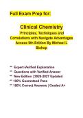 Michael L&period; Bishop Clinical Chemistry 9th Edition Study Guide &vert; Laboratory Science Review&comma; Questions & Exam Preparation 2026&sol;2027