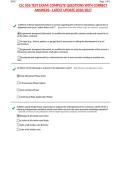 CLC 056 TEST EXAM&vert;COMPLETE QUESTIONS WITH CORRECT ANSWERS - LATEST UPDATE 2026&sol;2027