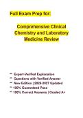 Clinical Chemistry and Laboratory Medicine Study Guide &vert; MLS Exam Preparation&comma; Questions & Complete Review 2026&sol;2027