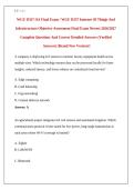 WGU D337 Internet of Things and Infrastructure Objective Assessment Final Exam 2026&sol;2027 &vert; Verified Questions & Answers