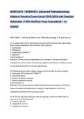 NURS 6501 &sol; NURS6501 Advanced Pathophysiology Midterm Practice Exam Actual 2025&sol;2026 with Detailed Rationales &vert; 100&percnt; Verified &vert; Pass Guaranteed &ndash; A&plus; Graded