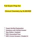 Elsevier Clinical Chemistry Exam Prep &vert; Medical Laboratory Science Review&comma; Questions & Complete Answers 2026&sol;2027