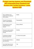 Portage Learning Anatomy and Physiology&NewLine;&lpar;49&rpar;-compressed Exam Questions and&NewLine;Answers with Verified Solutions &vert; Latest&NewLine;Updated 2026