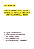 Test Bank  For Clinical Chemistry Techniques Principles Correlations 6th Edition &vert; Complete Questions & Verified Answers 2026&sol;2027