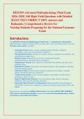 HESI RN &ndash; Advanced Pathophysiology  &NewLine;Practice Exam 50 High-Yield Questions &vert;  &NewLine;Correct SELECTED CORRECT 100&percnt; &NewLine;answers & Detailed Explanations&vert;  &NewLine;Instant Pdf Download 