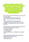 Certified Nursing Assistant &lpar;CNA&rpar; Newest Exam&comma; Practice Exam & Study Guide &vert; 500 Questions with Detailed Answers and Rationales&NewLine;