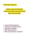 Dental Laws and Infection Control for North Carolina Dental Board Exam &vert; Complete Questions & Exam Prep 2026&sol;2027