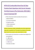 NFPA 623 Combustible Wood Dust & Chips Practice Exam Questions and Correct Answers &lpar;Verified Answers&rpar; Plus Rationales 2026 Q&A &vert; Complete Certification Exam Preparation PDF