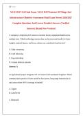 WGU D337 Internet of Things and Infrastructure Objective Assessment Final Exam 2026&sol;2027 &vert; Verified Questions & Answers&NewLine;