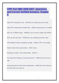 CPR Test HBS 2026-2027&period; Questions and Correct Verified Answers&period; Graded A