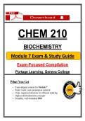CHEM 210 Module 7 Exam &ndash; Biochemistry &ndash; &lpar;2026&rpar; Actual Questions & Answers &lpar;Portage&rpar; Guarantee Pass