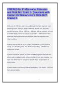 CPR&sol;AED for Professional Rescures and First Aid&colon; Exam B&period; Questions with Correct Verified Answers 2026-2027&period; Graded A