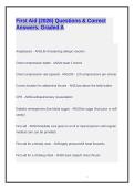 First Aid &lpar;2026&rpar; Questions & Correct Answers&period; Graded A