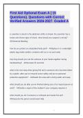 First Aid Optional Exam A &lpar; 15 Questions&rpar;&period; Questions with Correct Verified Answers 2026-2027&period; Graded A