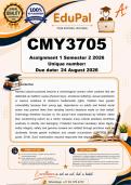 CMY3705 Assignment 1 &lpar;COMPLETE ANSWERS&rpar; Semester 2 2026 - DUE 24 August 2026