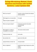 Portage Microbiology Module 2 Exam&NewLine;Questions and Answers with Verified&NewLine;Solutions &vert; Latest Updated 2026