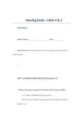 NU131 Nursing&lowbar;Exam Units 4 and 5 Spring 2026 Galen College