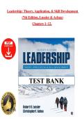 Leadership&colon; Theory&comma; Application&comma; & Skill Development 7th Edition Test Bank &vert; Robert N&period; Lussier & Christopher F&period; Achua &vert; Latest Exam Questions & Verified Answers