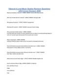 Edexcel A Level Music Beatles Revision Questions &NewLine;with Correct Answers 2026 