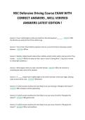 NSC Defensive Driving Course EXAM WITH &NewLine;CORRECT ANSWERS &comma; WELL VERIFIED &NewLine;ANSWERS LATEST EDITION &excl;