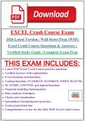 Excel Crash Course Exam Review &ndash; Wall Street Prep Completion 2026 &vert; WSP Excel Crash Course Final Assessment Questions & Answers &vert; Verified Study Guide