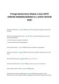 Portage Biochemistry Module 1 Exam WITH &NewLine;VERIFIED ANSWERS&sol;GRADED A&plus;&sol; LATEST EDITION &NewLine;2026&excl; 