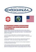 NY INDEPENDENT GENERAL ADJUSTER SERIES&NewLine;17-70 CORRECT FINAL EXAM QUESTIONS AND&NewLine;ANSWERS SURE A