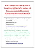 NEBOSH International General Certificate in &NewLine;Occupational Health and Safety Questions and &NewLine;Correct Answers &lpar;Verified Answers&rpar; Plus &NewLine;Rationales 2026 Q&A &vert; Instant Download Pdf 