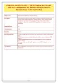 AWHONN Advanced Fetal Monitoring Exam Questions & Answers &lpar;2026&ndash;2027&rpar; &vert; Complete Study Guide with Detailed Rationales