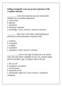 Selling strategically exam one practice Questions With Complete Solutions