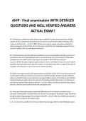 AHIP - Final examination WITH DETAILED &NewLine;QUESTIONS AND WELL VERIFIED ANSWERS &NewLine;ACTUAL EXAM &excl;