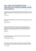 NHA- CCMA LATEST 20262027 EXAM &NewLine;QUESTIONS WITH VERIFIED ANSWERS ACTUAL &NewLine;EXAM &lpar;SCORE A&rpar;