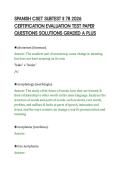 SPANISH CSET SUBTEST II 78 2026&NewLine;CERTIFICATION EVALUATION TEST PAPER&NewLine;QUESTIONS SOLUTIONS GRADED A PLUS