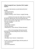 Selling Strategically Exam 1 Questions With Complete Solutions