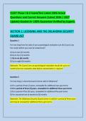 CLEET Phase I & II Exam&sol;Test Latest 2026 Actual &NewLine;Questions and Correct Answers &lpar;Latest 2026 &sol; 2027 &NewLine;Update&rpar; Graded A&plus; 100&percnt; Guarantee Verified by Experts&period; 