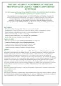 WGU D313 Anatomy and Physiology II Exam 2026-2027 QUESTIONS AND ANSWERS ALREADY GRADED A&plus;&period;&NewLine;100&percnt; Verified Solutions &vert; Updated Per Latest Guidelines &vert; Graded A&plus;