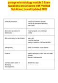 portage microbiology module 5 Exam&NewLine;Questions and Answers with Verified&NewLine;Solutions &vert; Latest Updated 2026