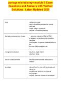 portage microbiology module 6 Exam&NewLine;Questions and Answers with Verified&NewLine;Solutions &vert; Latest Updated 2026