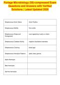 Portage Microbiology &lpar;58&rpar;-compressed Exam&NewLine;Questions and Answers with Verified&NewLine;Solutions &vert; Latest Updated 2026