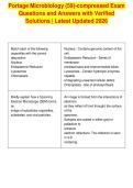 Portage Microbiology &lpar;59&rpar;-compressed Exam&NewLine;Questions and Answers with Verified&NewLine;Solutions &vert; Latest Updated 2026