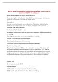 BSN 425 Week 2 Foundations of Nursing Care for the Older Adult &vert; UPDATED Questions with 100&percnt; Correct Answers