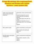 Portage Microbiology &lpar;62&rpar;-compressed Exam&NewLine;Questions and Answers with Verified&NewLine;Solutions &vert; Latest Updated 2026