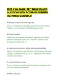 SPEA V 184 EXAM 1 TEST BANK SOLVED&NewLine;QUESTIONS WITH ACCURATE VERIFIED&NewLine;RESPONSES GRADED A&plus;